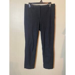 theory womens dark gray dress pants straight leg cropped size 8